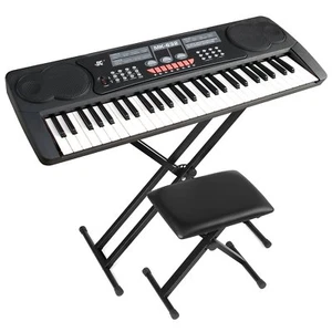 Banco de teclado profesional banco de piano taburete de piano soporte de teclado trípode de teclado conjunto - Imagen 1 de 11