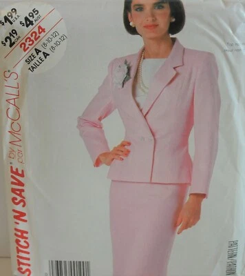 McCalls Stitch N Save Sewing Pattern 2324 Misses Jacket Skirt Size 8-12 UNCUT - Image 1 of 2