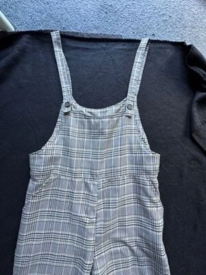 Cotton On plaid patterned pinafore strapped ankle length jumpsuit size M - image 1 of 4