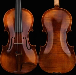T31+ Master Strad Style left Hand Violin 4/4 Two Piece European Wood Sweet Sound - Picture 1 of 13