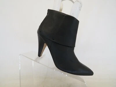 IVANKA TRUMP Black Leather Zip Fold Over Ankle Fashion Boots Booties Size 8.5 M - Image 1 of 4