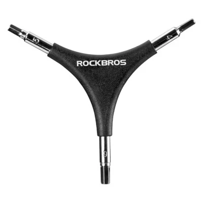 ROCKBROS Bicicleta Bicicleta Montaña Herramienta de Reparación Llave Hexagonal Portátil 3 Vías 4&5&6MM Foto 1 de 4