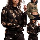 Fairycore Grunge Tee Top Hollow Out Crochet Sweater Oversized Punk Goth