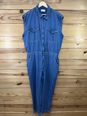 Mono vaquero mono 2XL cremallera completa pantalones sin mangas algodón B15 de ASOS Foto 1 de 4