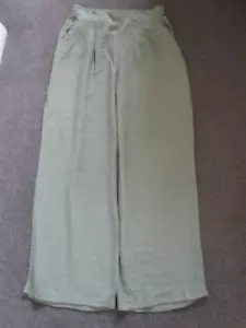 Primark- Sage green, wide leg, part elasticated waist, trousers -UK12/EU40 - Picture 1 of 11