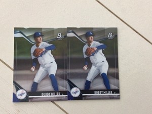 (2) 2021 Bowman Platinum Top Prospects Bobby Miller #TOP-15 Dodgers