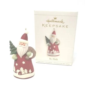 2006 ST. NICK SANTA CLAUS W/ TREE HALLMARK KEEPSAKE CHRISTMAS ORNAMENT W/ BOX - Picture 1 of 5