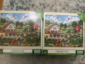 Crosswinds 500 Piece Jigsaw Puzzle by Bonnie White Pack Of 2 - Picture 1 of 6