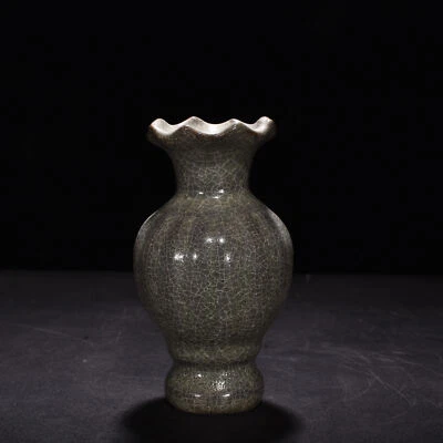 5,9-дюймовая фарфоровая ваза из старого исторического фарфора династии Сун печь Сикоу с цветочным ртом - Изображение 1 из 4