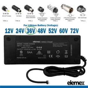 36V 2Ah Battery Charger Lithium for eBike Scooter Buggy Golf Mobility Wheelchair - Picture 1 of 10