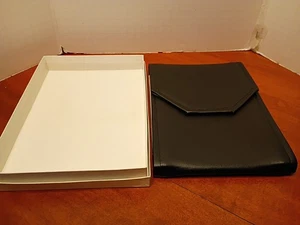 Schwarz Kunstleder Halskette Etui Reise Etui Dreifachfaltung mit Geschenkbox 8" x 6" - Bild 1 von 11