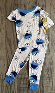 Sesame Street Cookie Monster Infant Boys Two-Piece Pajamas NWT Sz 12m - Picture 1 of 3