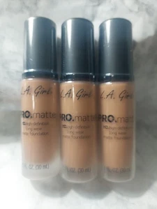 LA Girls Pro.matte Caramel GLM681 Matte Liquid Foundation 1oz ( Lot Of 3) - Picture 1 of 2