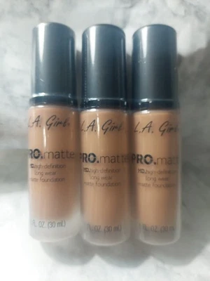 LA Girls Pro.matte Caramel GLM681 Matte Liquid Foundation 1oz ( Lot Of 3) - Image 1 of 2