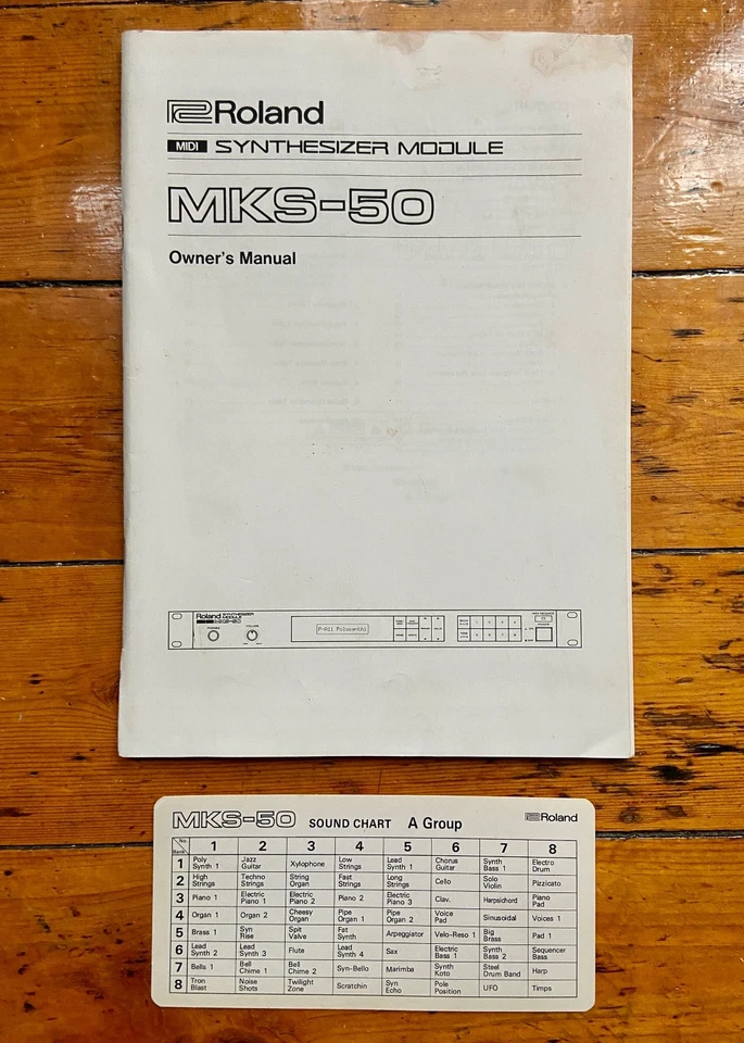 Roland MKS-50 Synthesizer Module Original Owner's Manual + Sound Chart c.1986 - Image 1 of 4