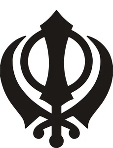 KHANDA / Sikh Faith  / Iron On / Heat Press / Breast Logo / Decal / Badge Sword - Picture 1 of 12
