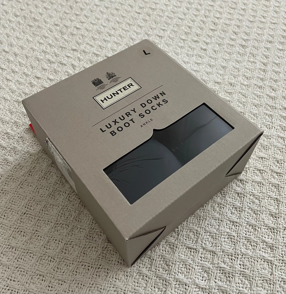 NUEVO EN CAJA Calcetines botín aislados de plumón de lujo Hunter para mujer - Azul marino - L Foto 1 de 4
