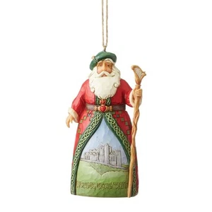 Jim Shore Heartwood Creek Irish Santa Hanging Ornament 6004309 - Picture 1 of 1
