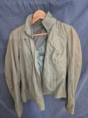 Echtlederjacke mit Kapuze; Cross Liners; Größe 38; Damen; Vintage - Bild 1 von 3