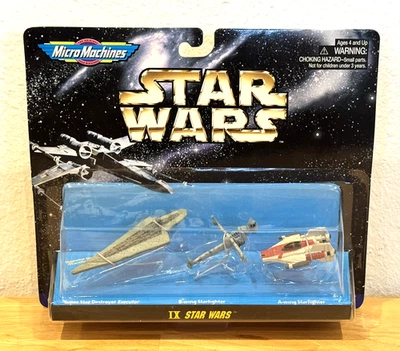 De colección Nuevo 1997 Star Wars IX #9 Micro Máquinas Paquete de 3 Set Destroyer Starfighters Foto 1 de 4