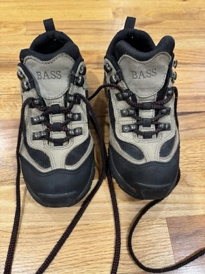 Zapatos de Senderismo para Mujer Bass Okemo QA09 Cuero Tostado y Negro Talla 7.5 NUEVO Estado Foto 1 de 4