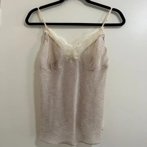 Y2K Babydoll Tank Top Sz M Fairy Sheer Lace Coquette Polka Dot Festival Feminine - Picture 1 of 9
