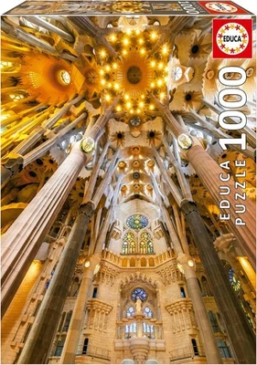 NEW Educa Jigsaw Puzzle 1000 Pieces 14+ Ages Sagrada Familia Interior - Image 1 of 2