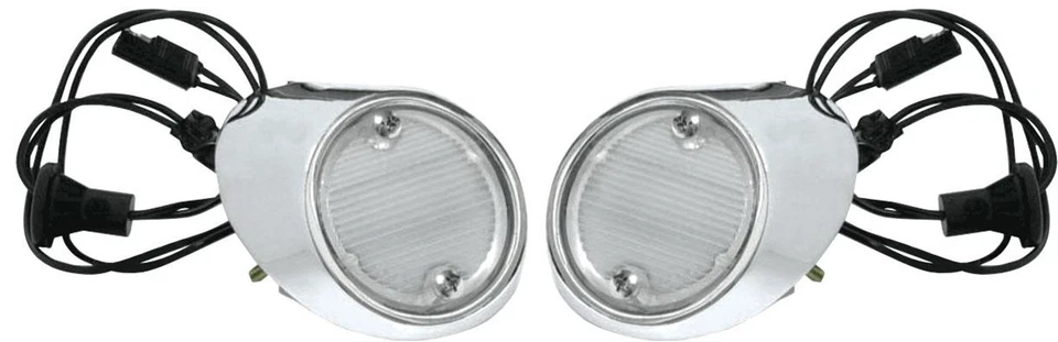 New Complete Chrome Back Up Light / Lamp Set 1969-70 Ford Mustang - Image 1 of 1