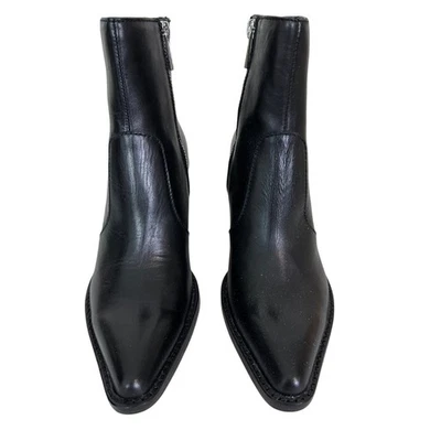 Dolce Vita Women's Black Leather Ankle Boots Zip 3'' Heel Dress Booties NWT - Image 1 of 4
