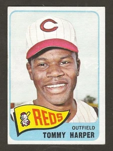 Variation Pair (2) 1965 Topps #47 Tommy Harper, Reds, Correct & Lazy '5" or "S" - Bild 1 von 5