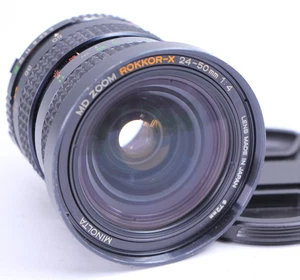 Minolta Rokkor-X 24-50 mm F4 MD Zoomobjektiv hergestellt in Japan 24-50/4 kostenloser US-Versand - Bild 1 von 21