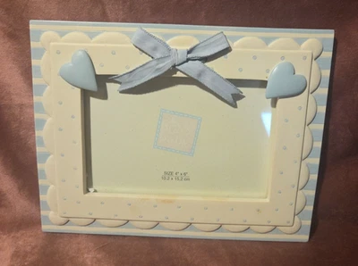 RUSS BABY BOY 4x6 PHOTO FRAME#24837 HORIZONTAL STRIPED FRAME EXPRESSIONS OF LOVE - Image 1 of 3