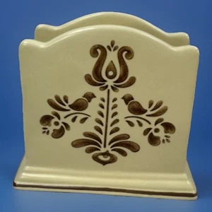 RARE PFALTZGRAFF VILLAGE PATTERN CERAMIC DECORATIVE TABLE NAPKIN HOLDER - Picture 1 of 9