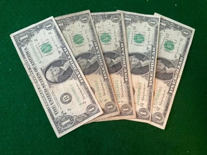 William Barr $1 Notes , One from each of the 5 Fed Districts - T5 - Picture 1 of 2