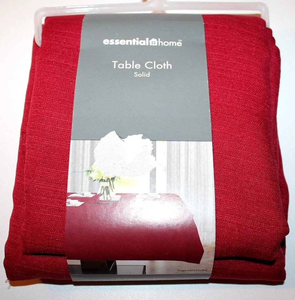 Essential Home Round Red Fabric 70" TableCloth Table Cloth  - Image 1 of 1