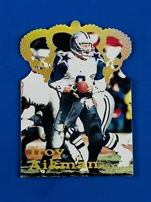 Tarjeta de inserción troquelada 1995 Pacific Crown Collection Troy Aikman Cowboys #DC-4 Foto 1 de 2