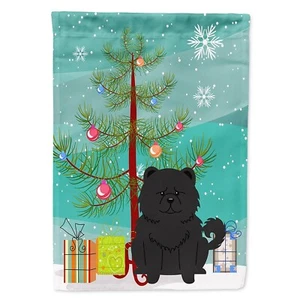 Caroline's Treasures BB4268CHF Merry Christmas Tree Chow Chow Black House Fla... - Picture 1 of 7