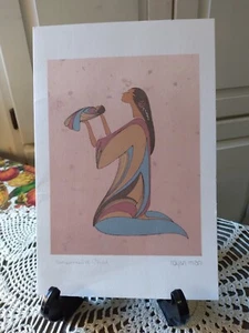 KUNSTKARTENDRUCK VON MAXINE NOEL AKA IOYAN MANI, MIT DEM TITEL "DAS KIND VON MORGEN" SIGNIERT - Bild 1 von 10