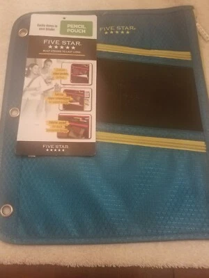 BOLSA LÁPIZ CINCO ESTRELLAS CARPETA HIDROMIEL CREMALLERA NEGRO/AZUL Foto 1 de 4