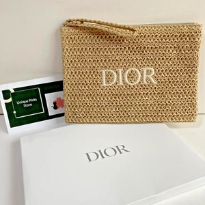 Christian Dior Pouch bag 2025 Original Limited Summer Rattan Beige - Picture 1 of 7