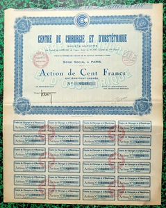Dépt 75 - Siège Paris - Secteur de la Chirurgie et de l'Obstétrique - 17/01/1930 - Picture 1 of 1