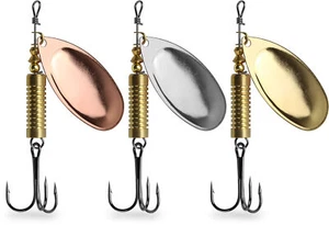3er Set Raubfisch Spinner 14 g mit Drillingshaken (Gr. 2) für Hecht und Zander - Bild 1 von 1