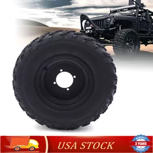 10 Inch ATV Wheels 22x10-10 Tire Rim Fit 200cc 250cc Quad UTV Off Road Black NEW - Picture 1 of 13