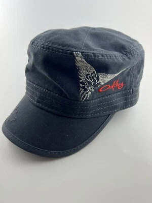Oakley Cadet Hat Small Black Womens Cap Button Military Script Logo AP Moscow - Image 1 of 4