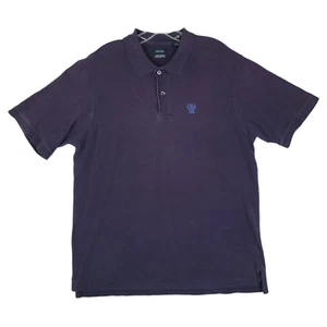 Izod Mens Large Blue Silk Wash Short Sleeve Polo Shirt Golf - Picture 1 of 9