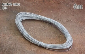 Barbed Wire Thin Stacheldraht 6m - Landschaftsbau - Modellbau - Tabletop - Picture 1 of 2