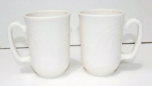Arcoroc Cypress 27028 Ivory 9 3/4 oz. Coffee Mugs Swirl Design New  C1065 - Picture 1 of 16