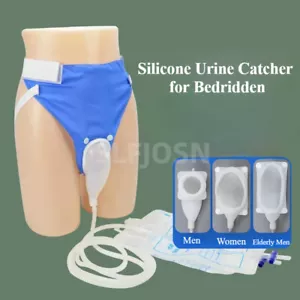 Male Female Reusable Urine Bag Urinal Pee Holder Collector Urinary Incontinence - Picture 1 of 34
