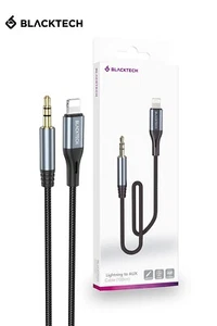 Lightning to 3.5mm Audio Cable AUX Adapter Car Speaker MFi Certified Blacktech - Picture 1 of 6