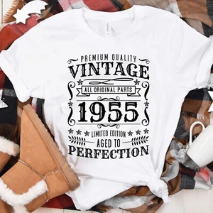 Vintage 1955 t-shirt, 70th Birthday Shirt, 1955 Birthday, Vintage 1955 - Picture 1 of 9